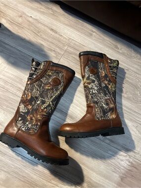 Game Winner Boy’s Youth Camo Waterproof Snake Hunting Boots Size 6